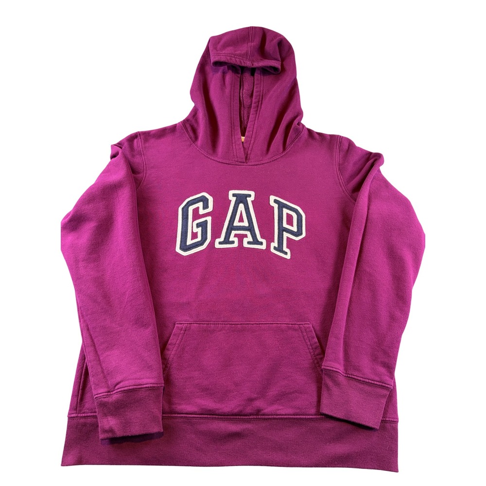 Gap Hoodie and Joggers Set Magenta Purple Arch Logo Fleece Sweatsuit Womens S